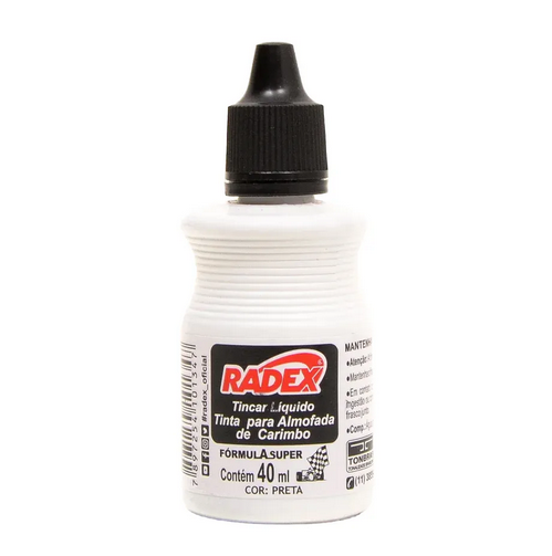 Tinta para Carimbo Preto Radex 40 ml – Re...