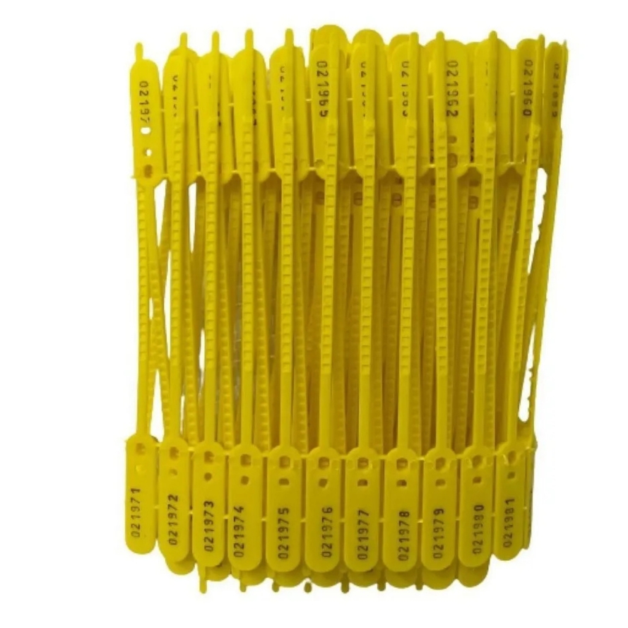 Lacre para Malote 16 cm Amarelo com 100 u...