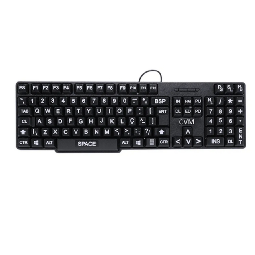 Teclado USB para Baixa Visão Civiam I0020...