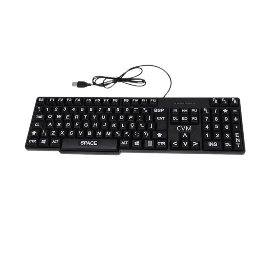 Teclado USB para Baixa Visão Civiam I0020...