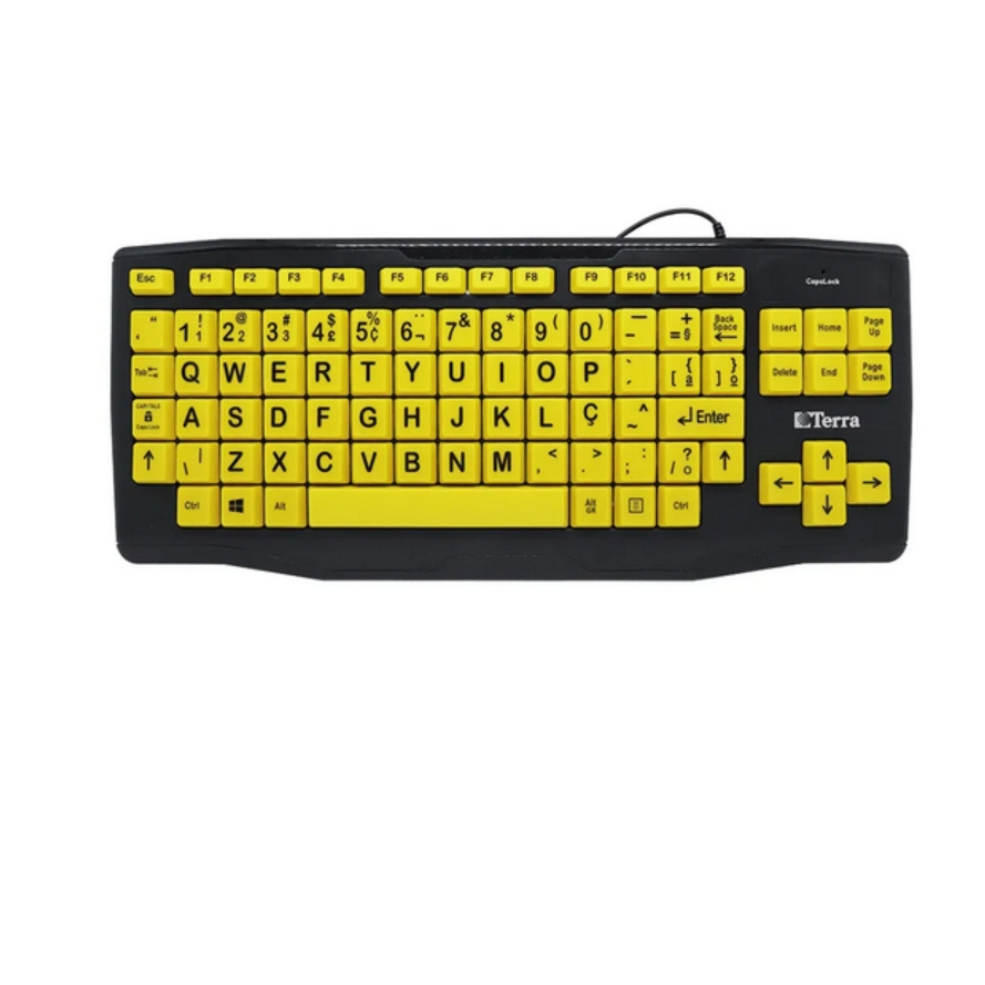 Teclado para Baixa Visão – Teclas Amarela...