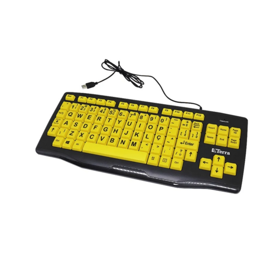 Teclado para Baixa Visão – Teclas Amarela...