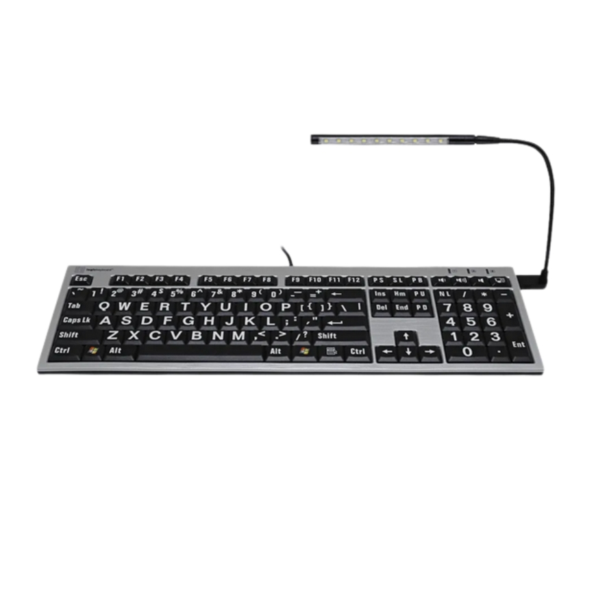 Teclado para Baixa Visão Slim – Teclas Pr...